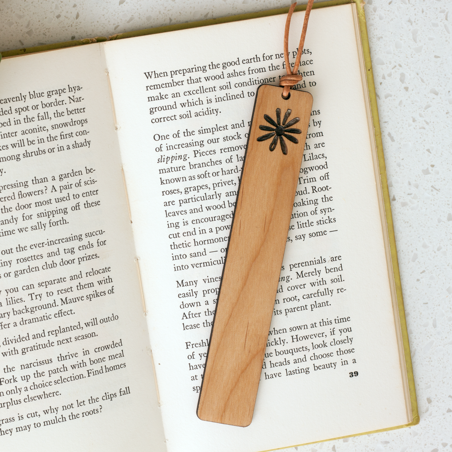 Wood Bookmark - Flower