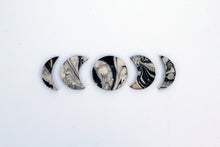 moon phase magnets >> marbled wood >> gift set