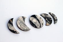 moon phase magnets >> marbled wood >> gift set