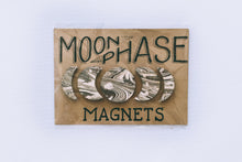 moon phase magnets >> marbled wood >> gift set